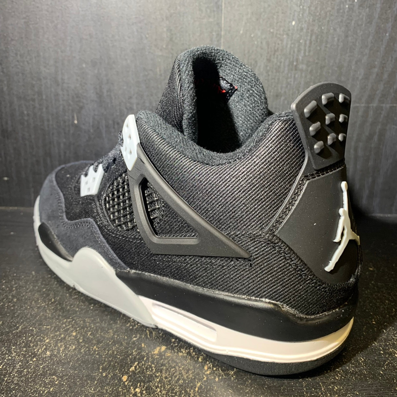 Air Jordan 4 Black Canvas - Size 5 Kids