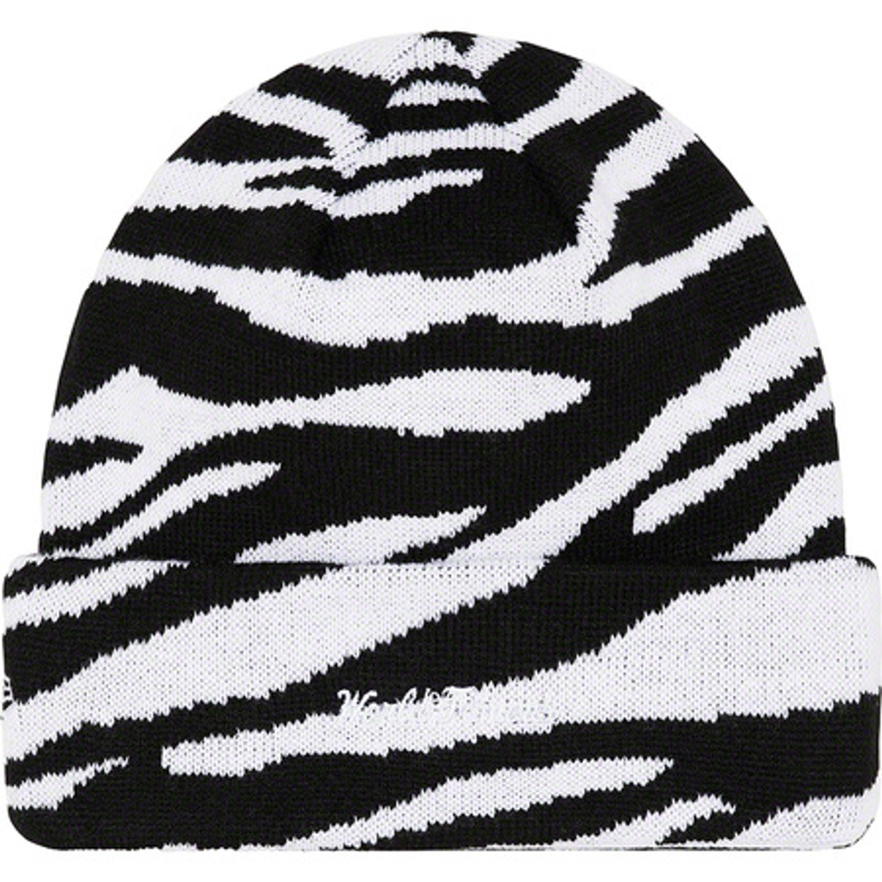 Supreme Beanie New Era Box Logo Zebra F/W 22' (#9420)