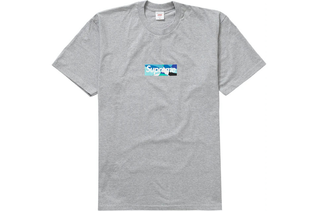 Supreme Pucci Box Logo Tee Heather Grey S/S 21' Sz M (#9384)