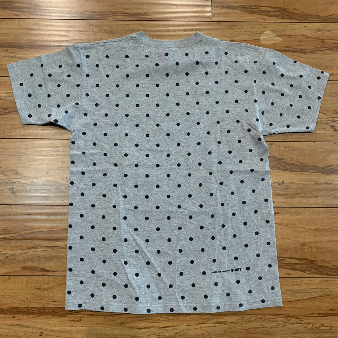 Supreme CDG Polka Dot Tee Grey S/S 12' Sz M (#9437)