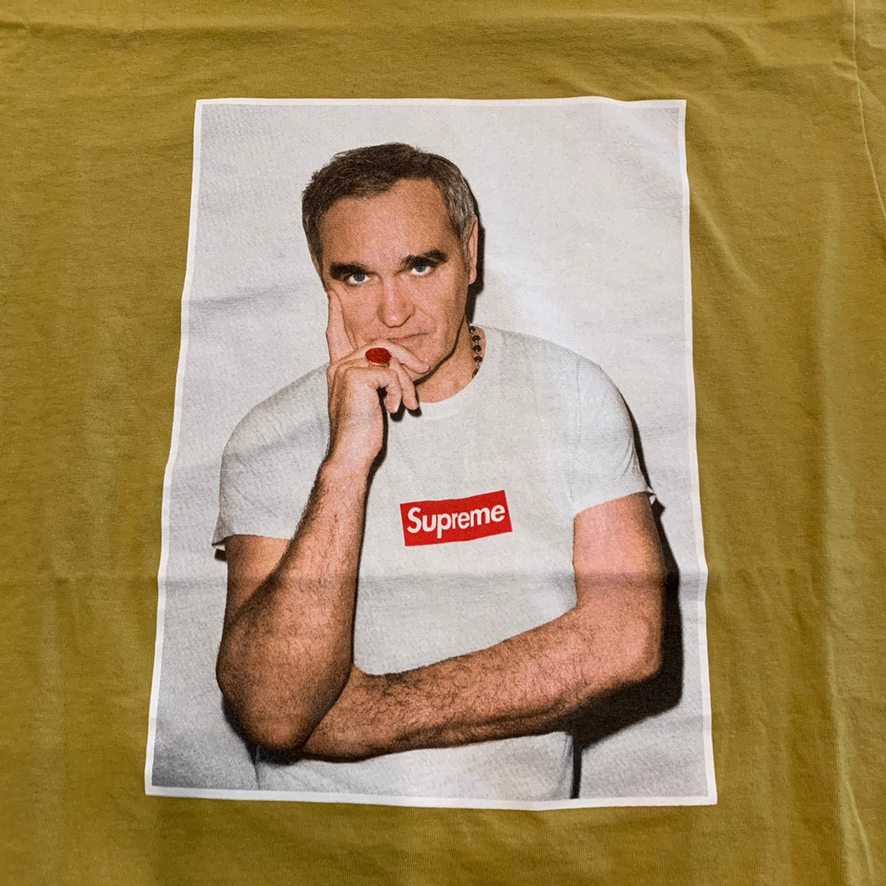 Supreme Morrissey Tee Mustard S/S 16' Sz M (#9438)