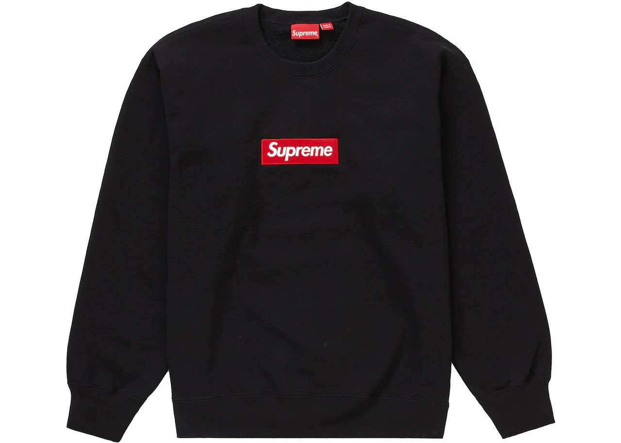 Supreme Crewneck Box Logo Black F/W 22' Sz L (#9456)