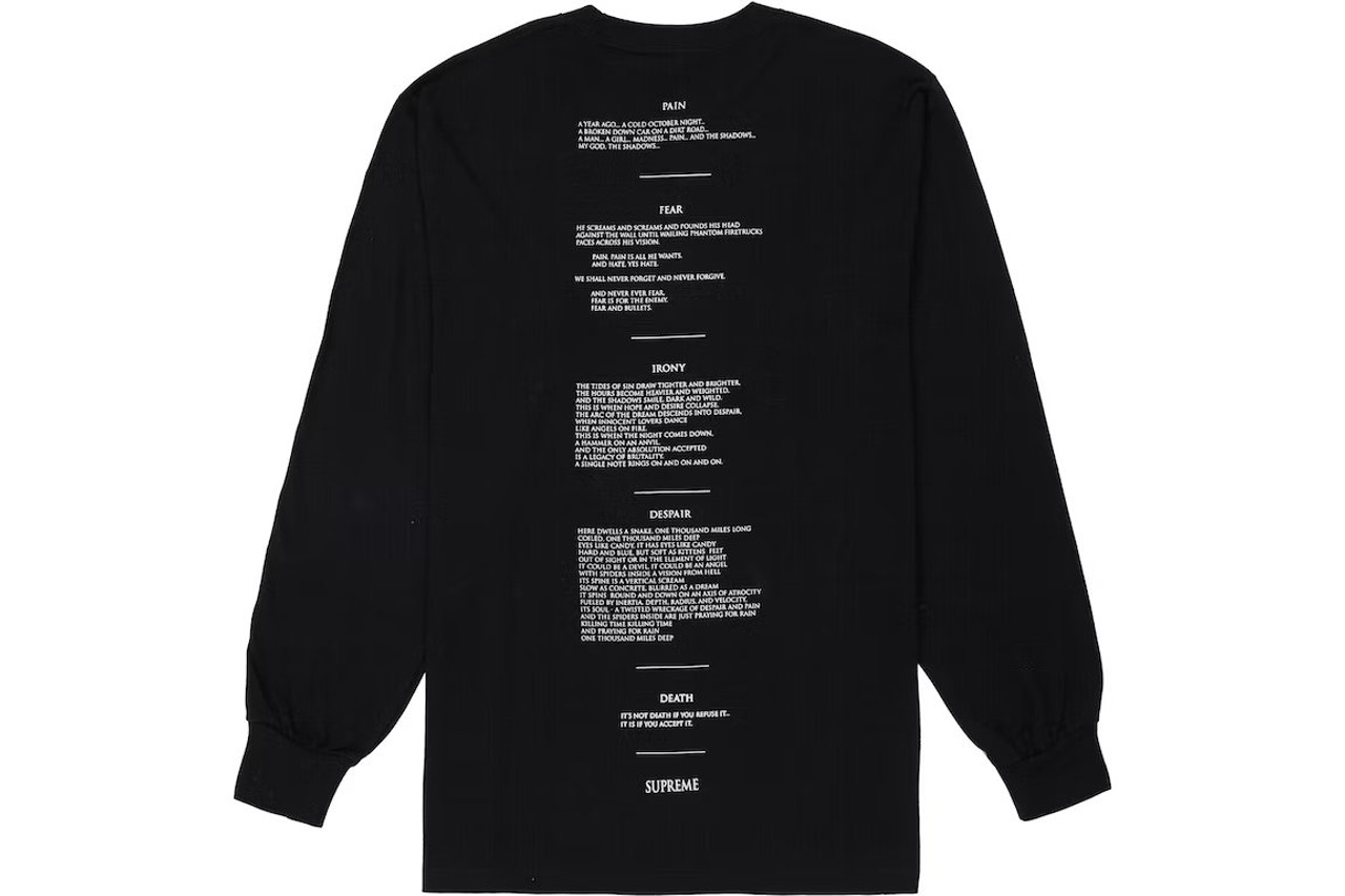 Supreme The Crow L/S Tee Black F/W 21'