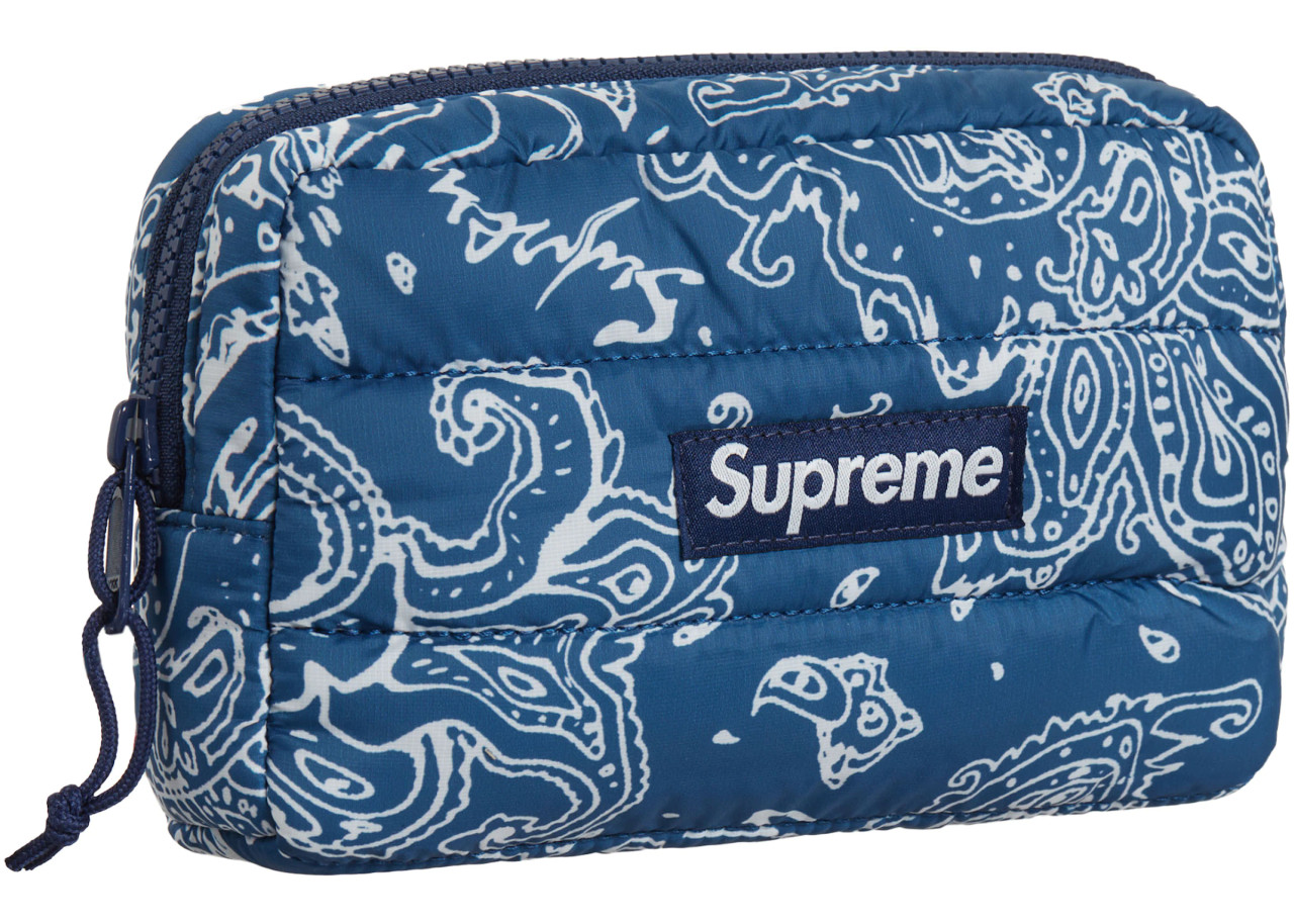 Supreme Puffer Pouch Blue Paisley F/W 22' (#10281)
