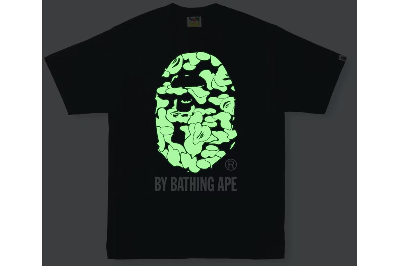 BAPE Text Code Camo By Bathing Ape Tee Black