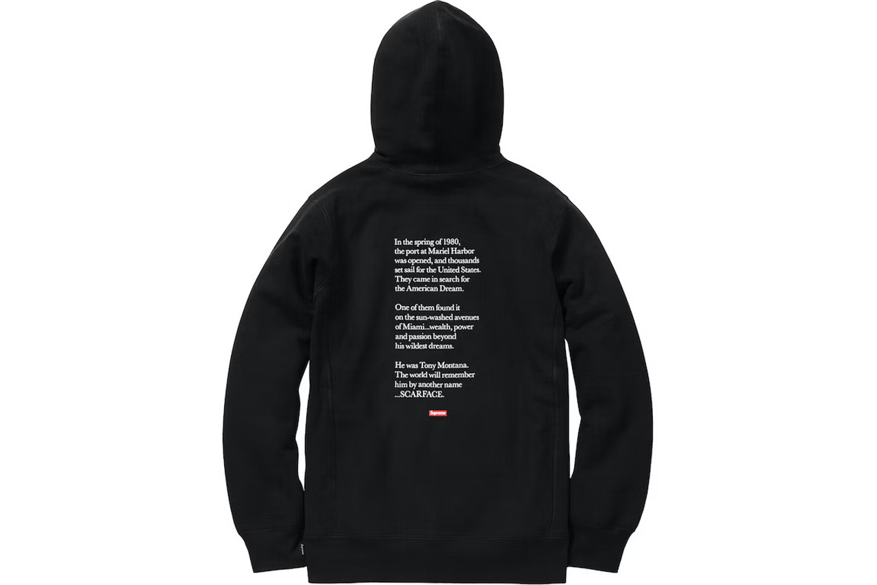 Supreme Hoodie Scarface Friend Black F/W 17'