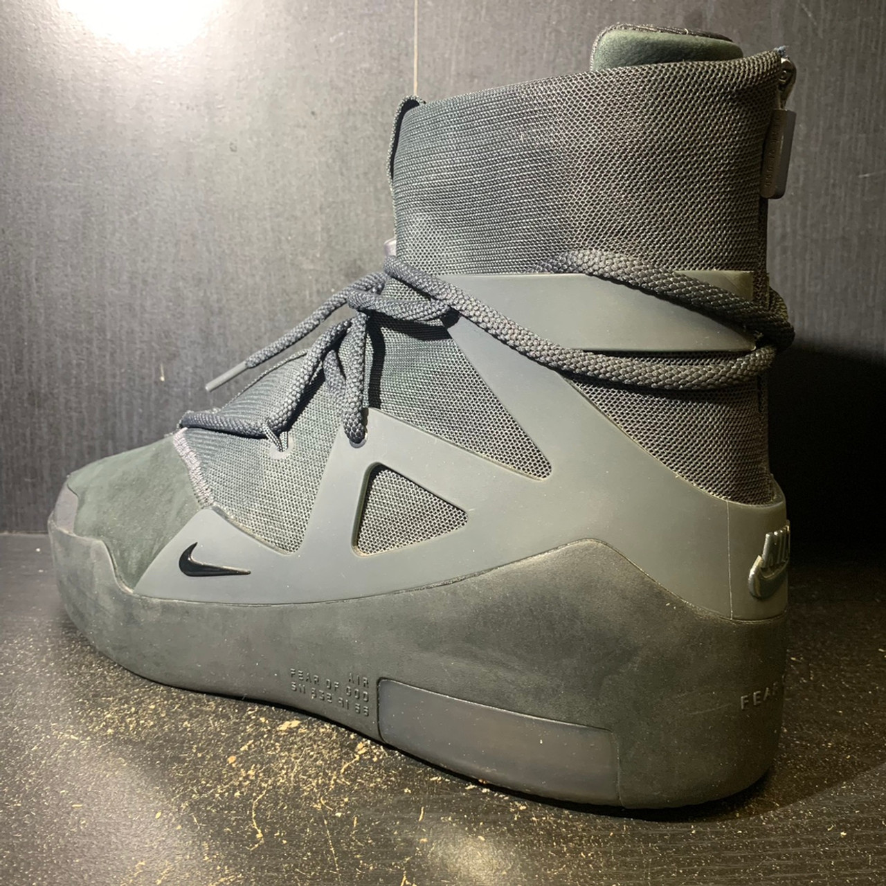 Nike Air Fear Of God 1 Triple Black Sz 10.5 (#28605)