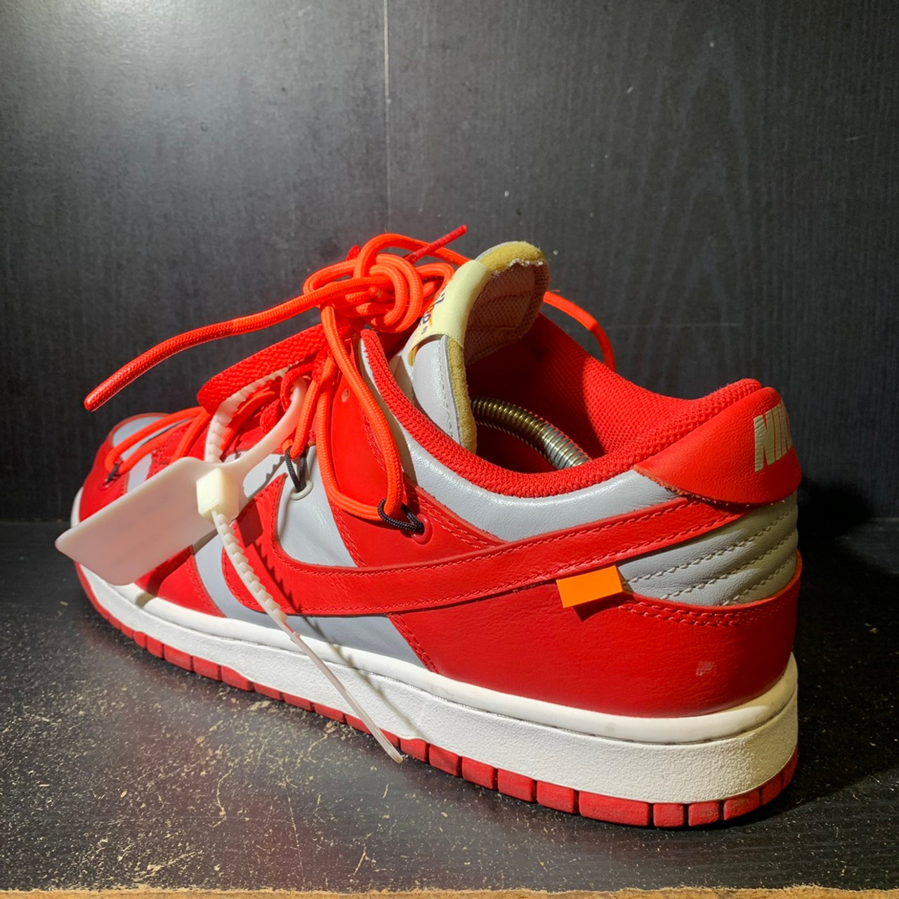 Nike Dunk Low Off White University Red Sz 12 (#28767)