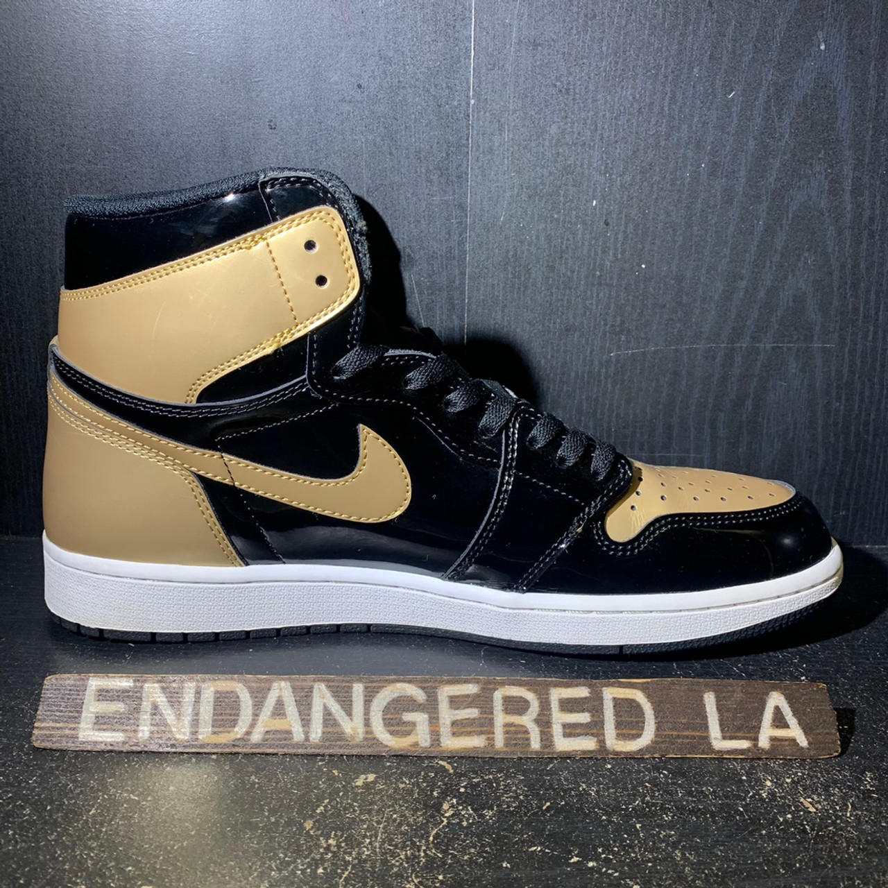 Air Jordan 1 Patent Gold Toe Sz 12 (#28824)