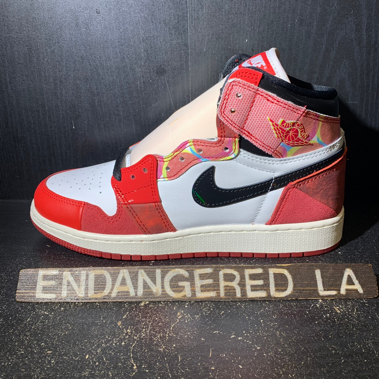 Air jordan 1 spiderman off 2024 white