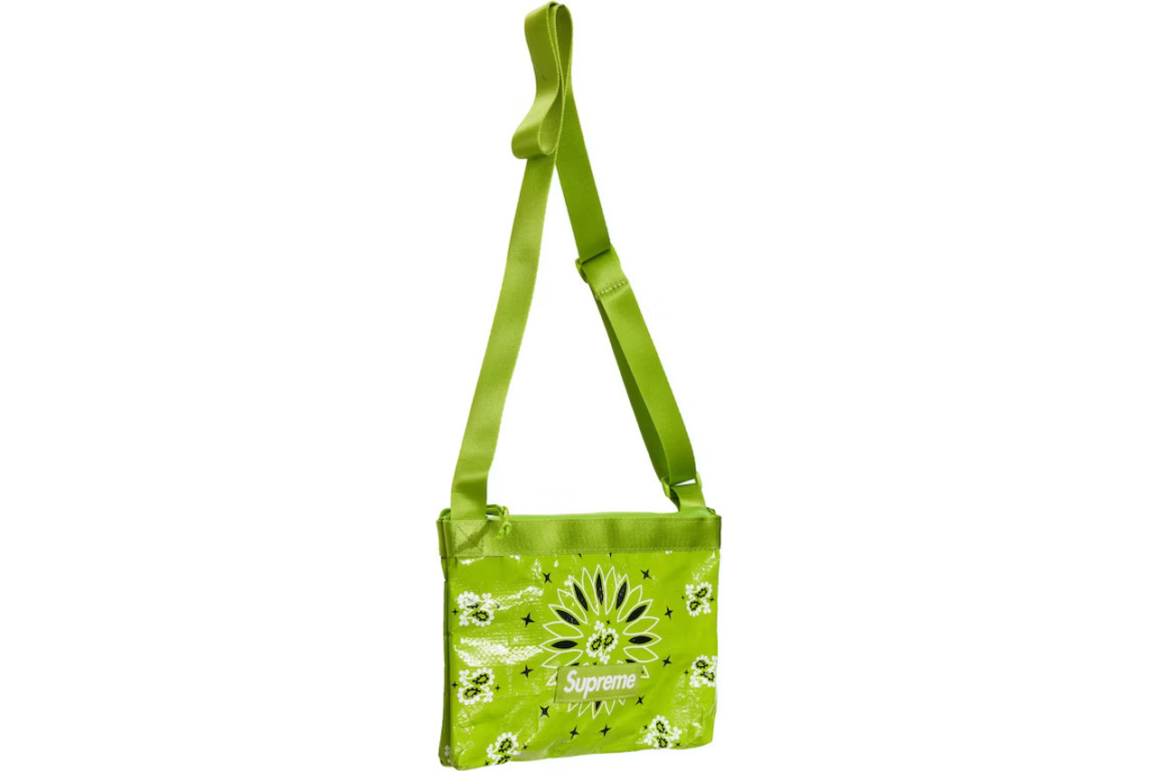 Supreme Bandana Tarp Side Bag Bright Green S/S 21' (#10029)