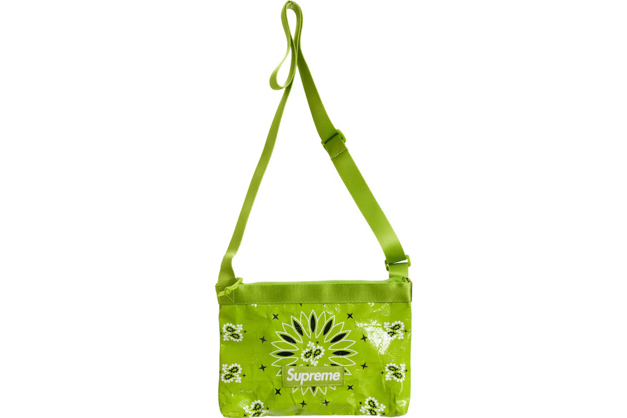 Supreme Bandana Tarp Side Bag Bright Green S/S 21' (#10029)