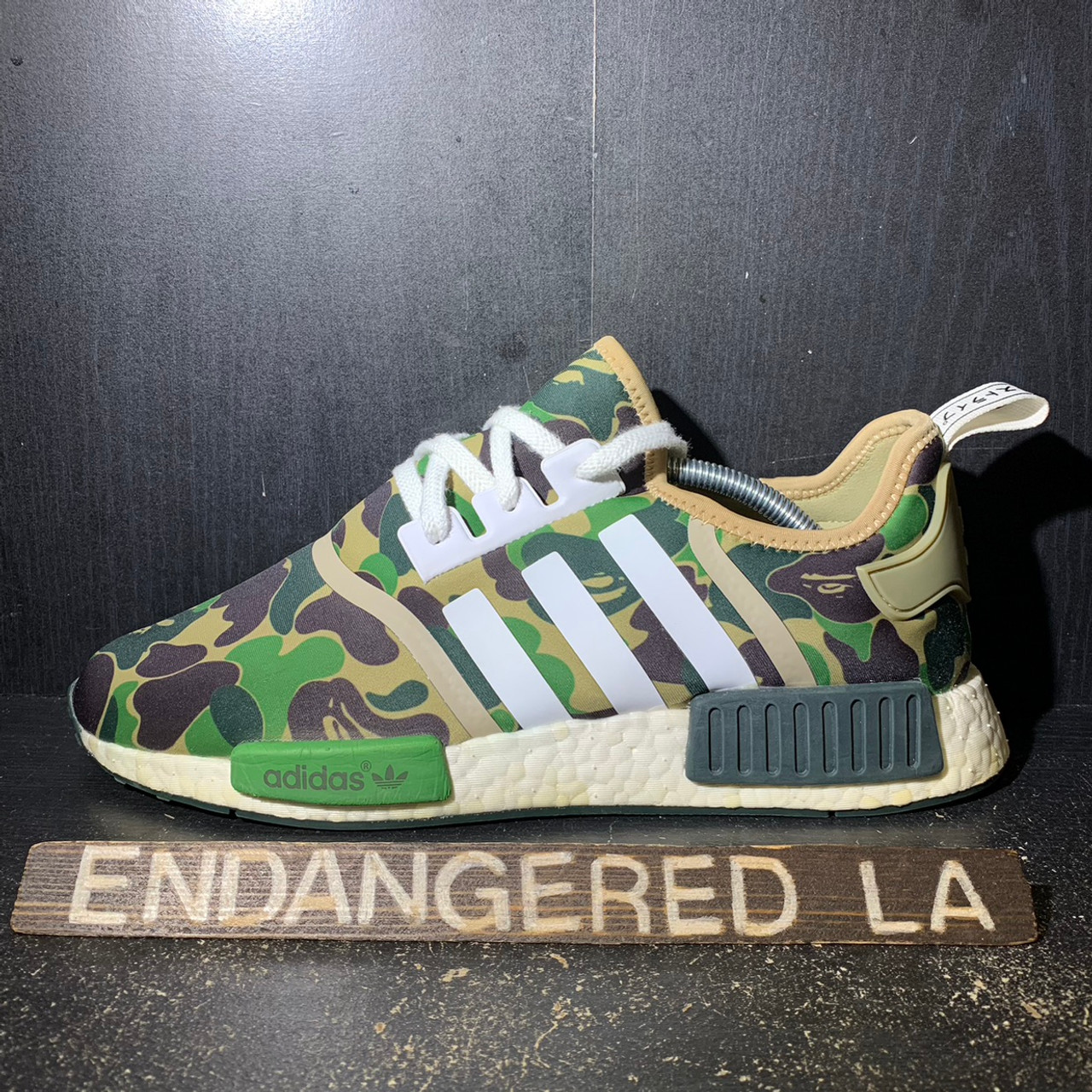 Adidas NMD R1 BAPE Olive Camo Sz 10.5 (#29627)