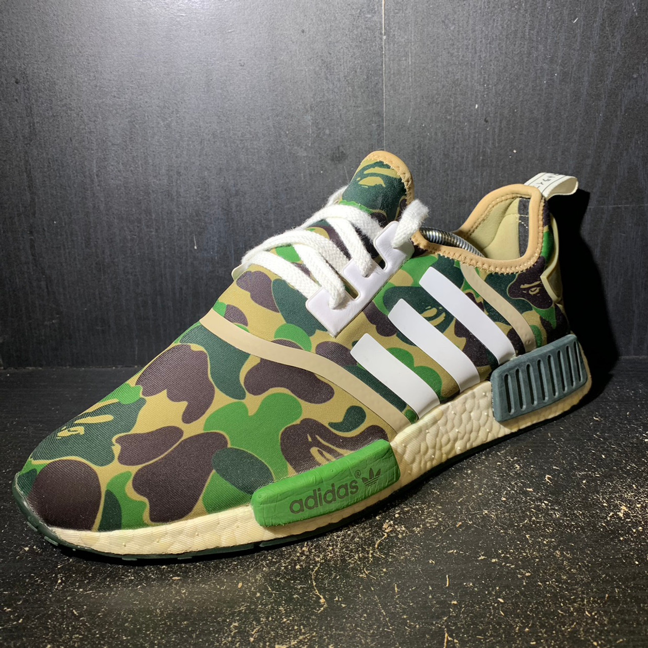 Adidas NMD R1 BAPE Olive Camo Sz 10.5 (#29627)