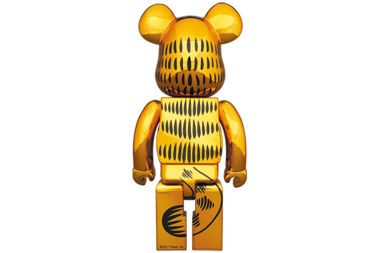 Bearbrick Garfield Gold Chrome Ver. 100% & 400% Set