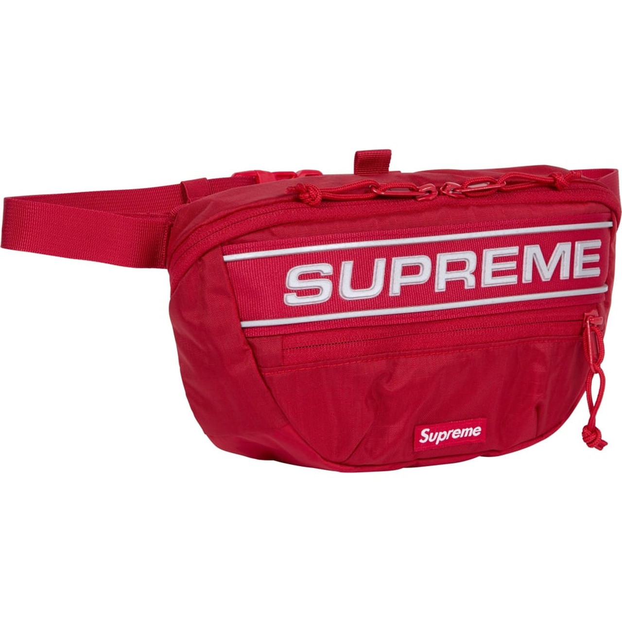 Supreme Logo Waist Bag Red - FW23 - US