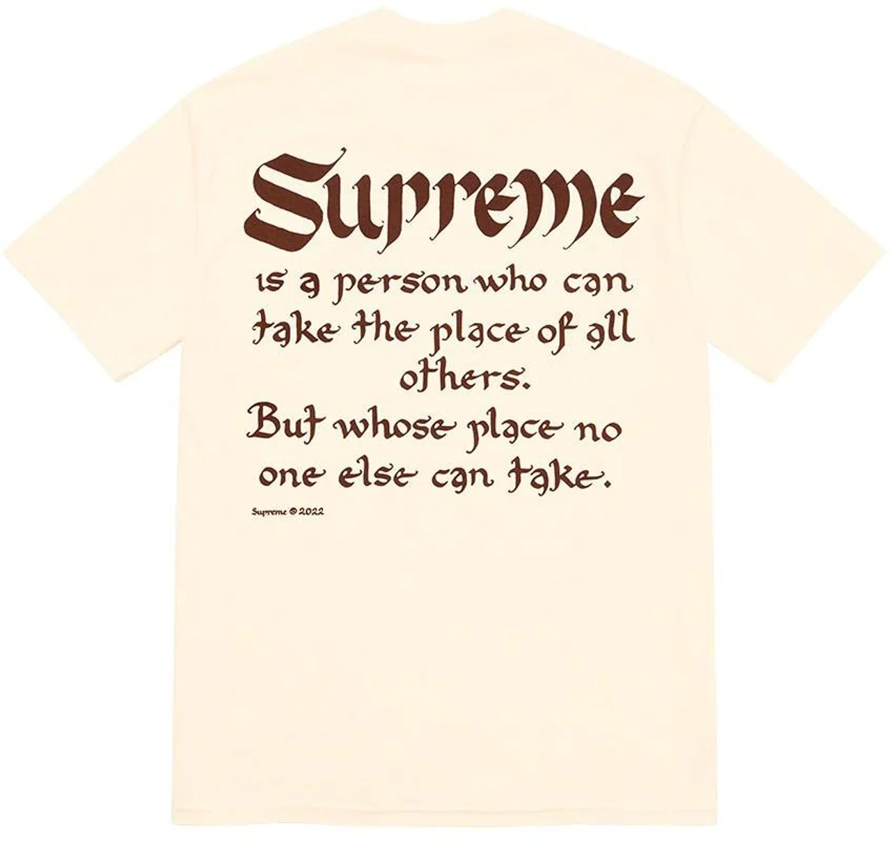 Supreme Person Tee Natural S/S 22'