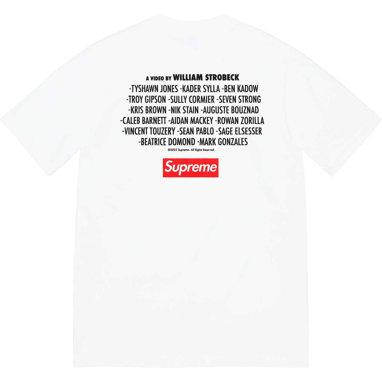 XXL 22FW Supreme Play Dead Tee White-