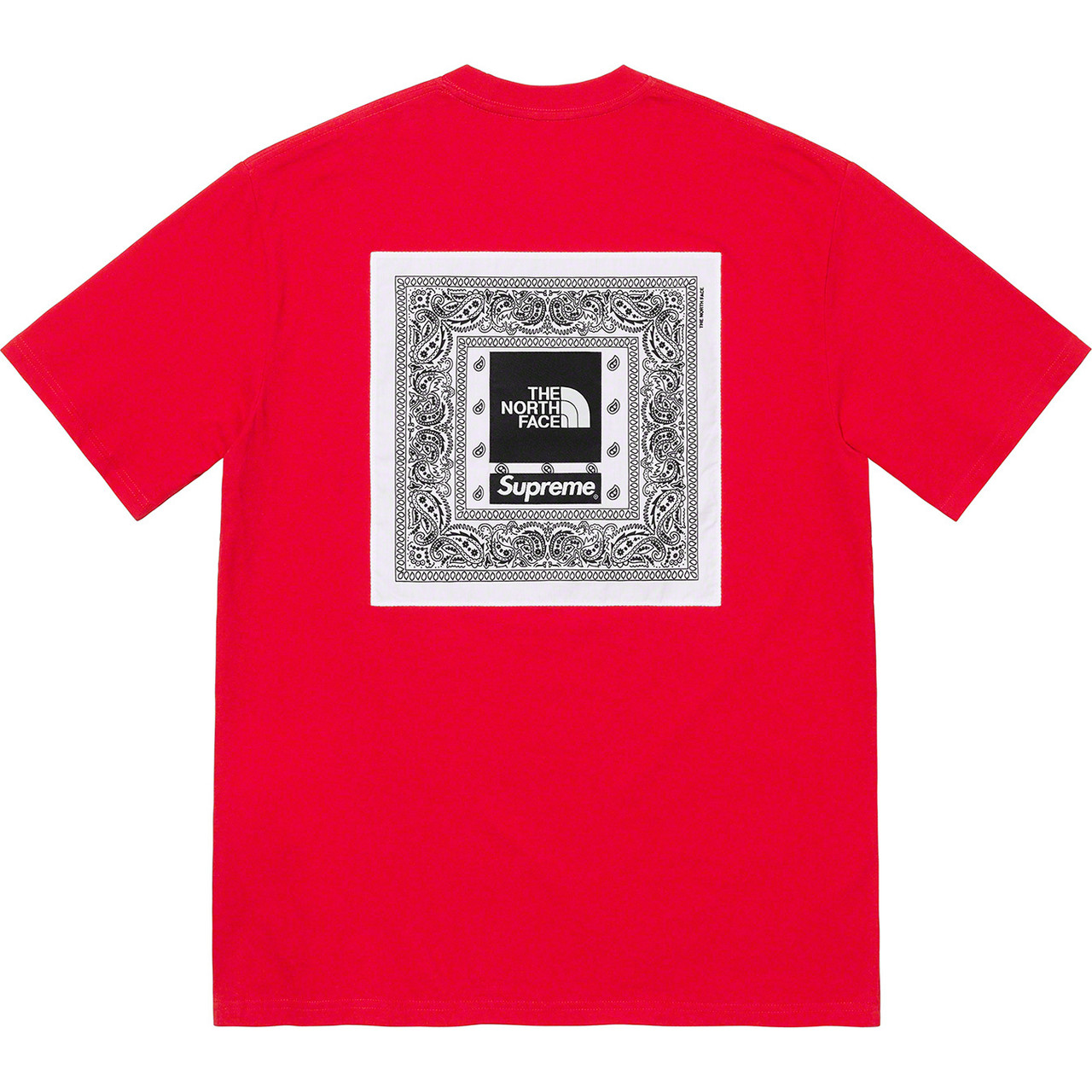 Supreme TNF Bandana Tee Red S/S 22'