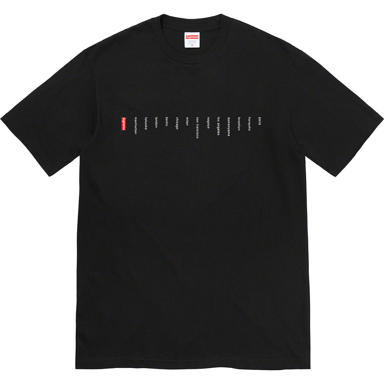 Supreme Location Tee Black S/S 23'