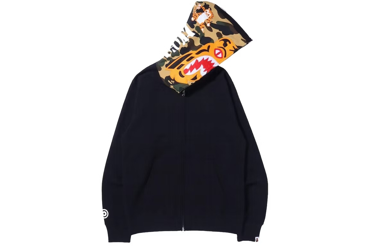 BAPE Tiger Full Zip Hoodie Black F/W 21'