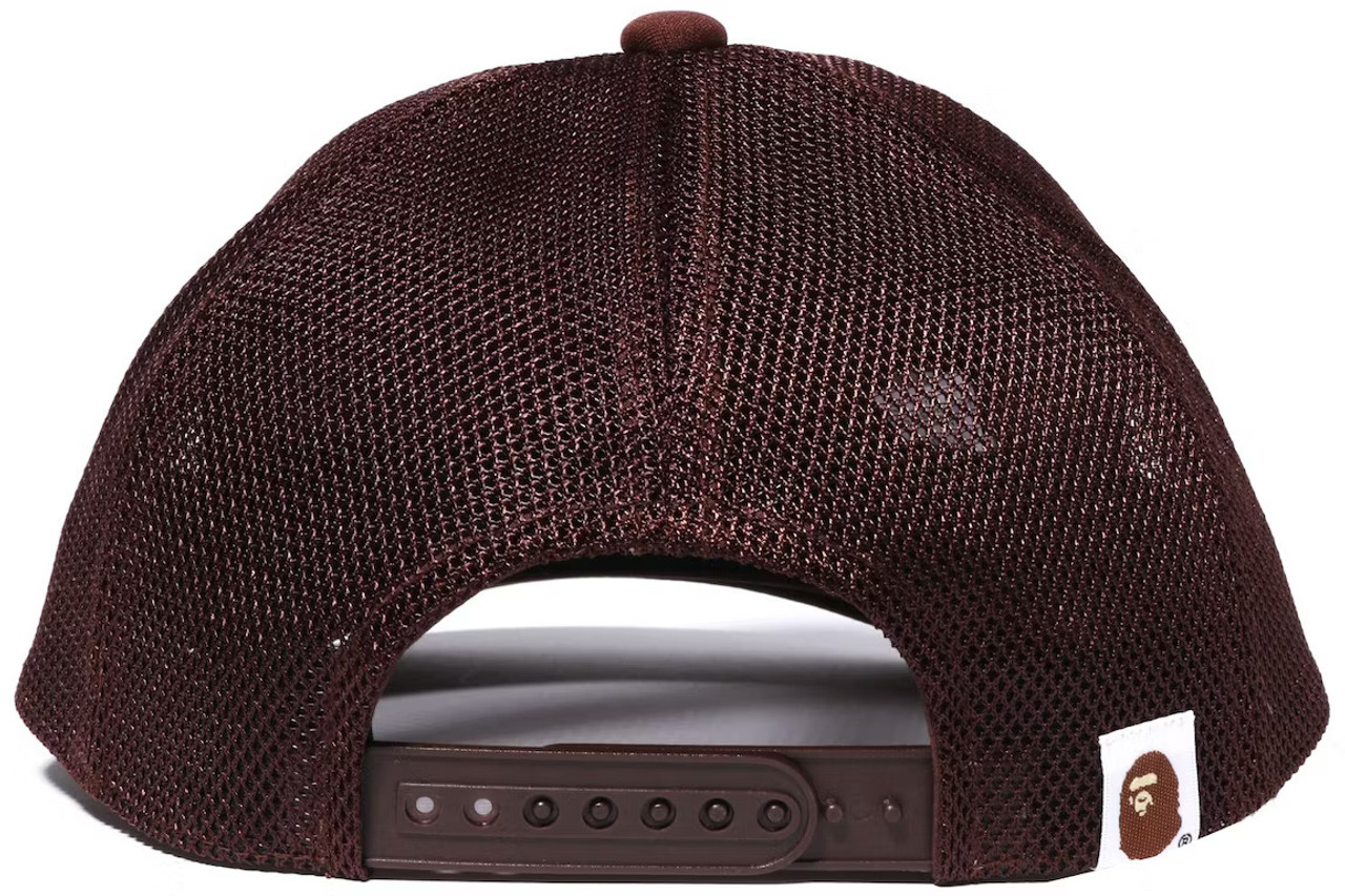 BAPE Ape Head Crystal Stone Mesh Cap Brown