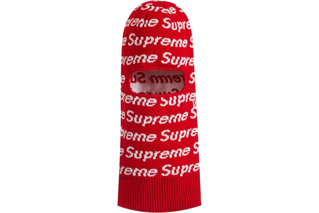 Supreme New Era Repeat Balaclava Red F/W 23'