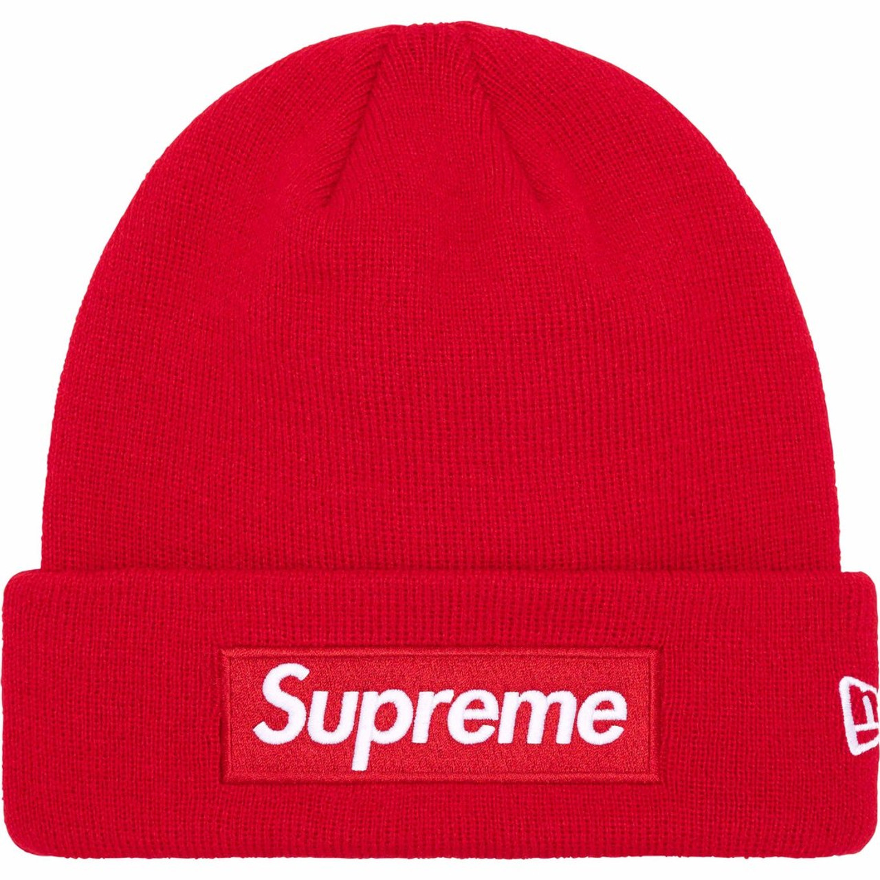 Supreme New Era Box Logo Beanie Red F/W 23'