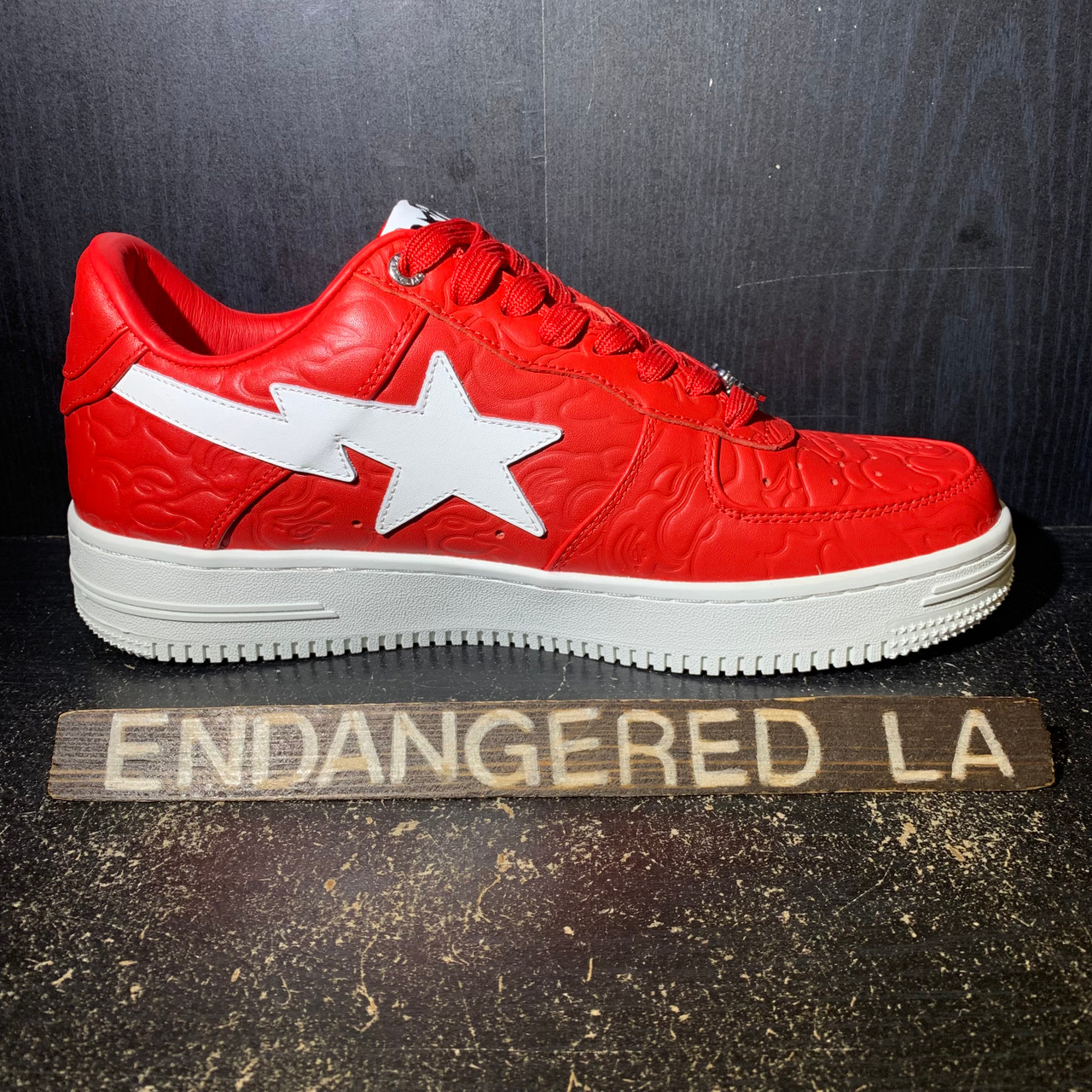 BAPE Sta Low #3 Line Camo Red