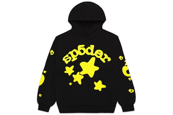 新品未使用 SP5DER スパイダー Beluga Hoodie ベルーガ フーディー パーカー サイズXL プリント イエロー 中古 4c075163 新品未使用 SP5DER スパイダー Beluga Hoodie ベルーガ フーディー