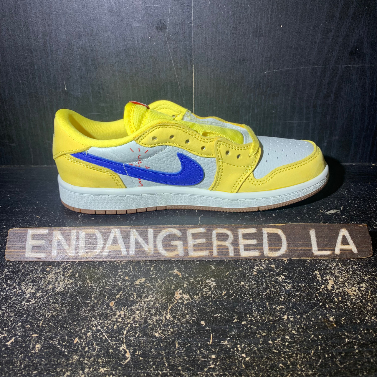20㌢Travis Scott×Nike PS Jordan 1 Canary Women's Air Jordan 1 Low OG x Travis Scott 'Canary' (DZ4137