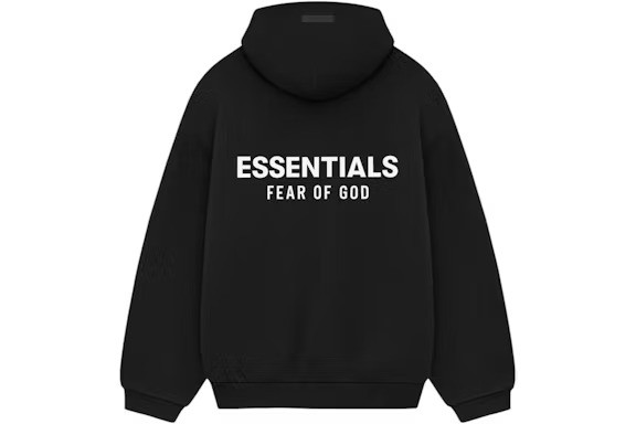 Fear of God ESSENTIALS Fleece Hoodie Black F/W 24'
