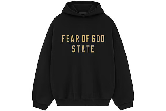 【ESSENTIALS by FEAR OF GOD】STATE パーカー Fear of God State ESSENTIALS Hoodie Black F/W 24'