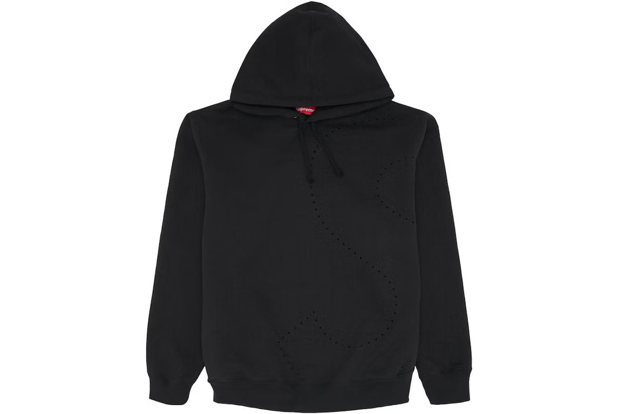 Supreme Hoodie Laser Cut S Logo Black S/S 21' - ENDANGERED LA