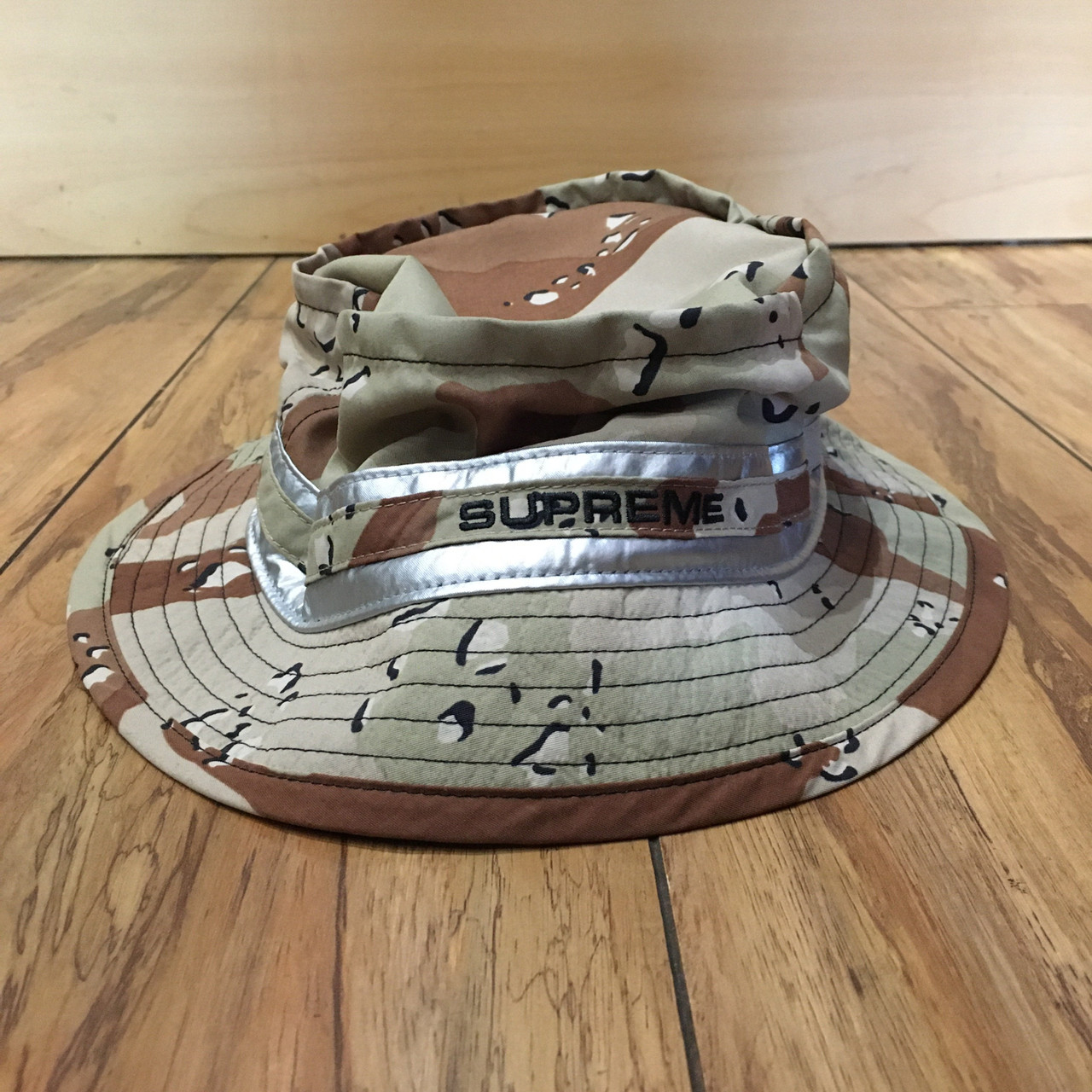 Supreme Hat Contrast Stitch Crusher Chocolate Chip Camo S/S 19