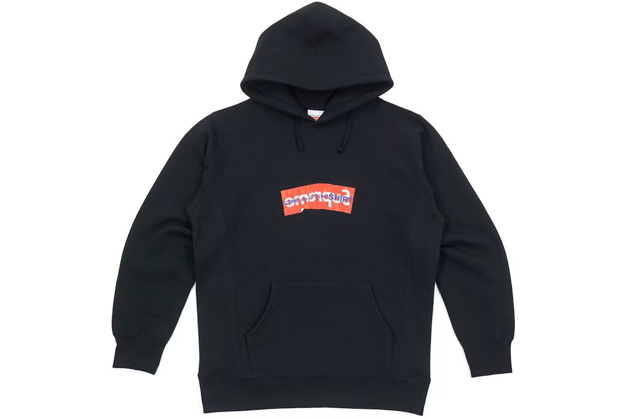 Supreme Hoodie CDG Box Logo Black S/S 17' - ENDANGERED LA