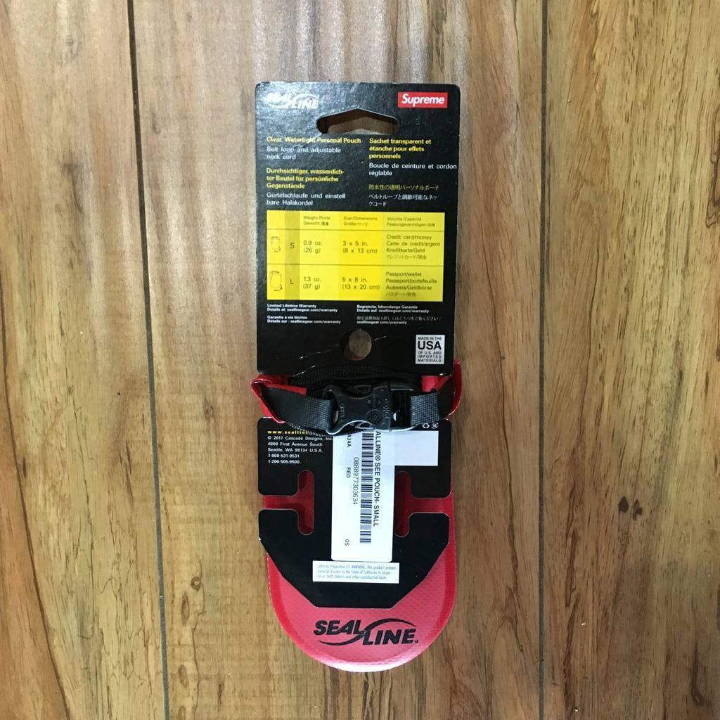 Supreme Sealline Pouch Red S/S 18' Sz L - ENDANGERED LA