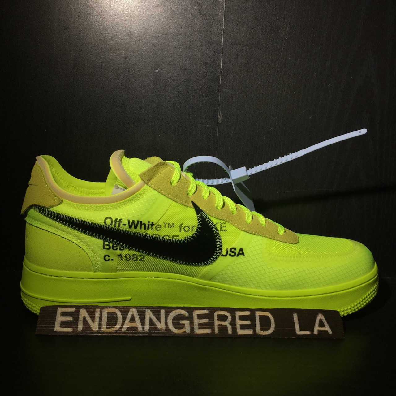 Nike Air Force 1 Off White Volt Sz 11 (#29033) - ENDANGERED LA