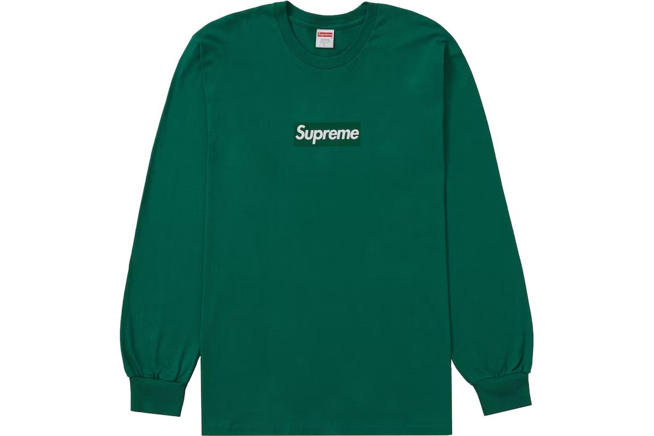 supreme Box logo L/S tee ネイビー XL