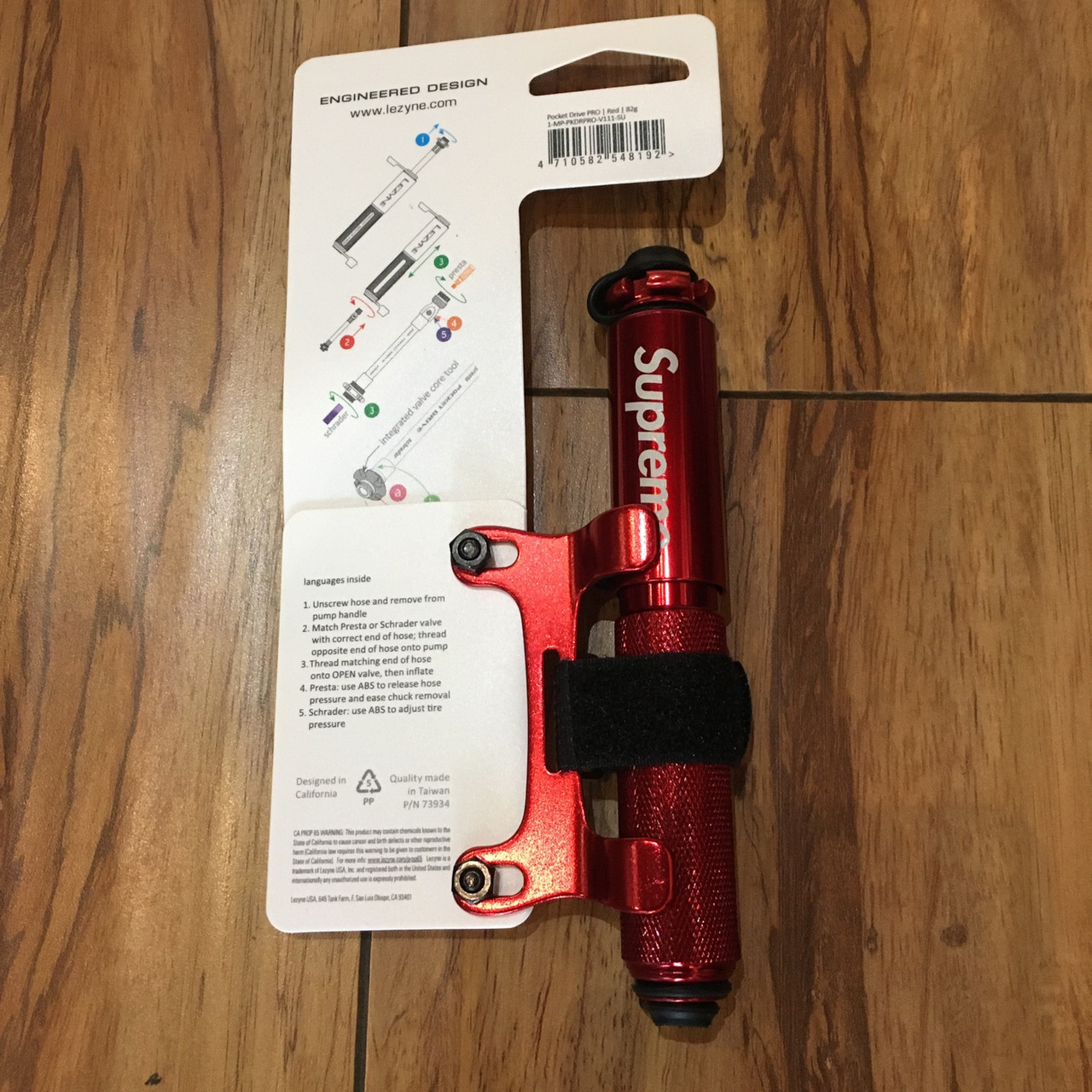 Supreme Lezyne Pocket Drive Pro Bike Pump Red S/S 21’ (#7328)