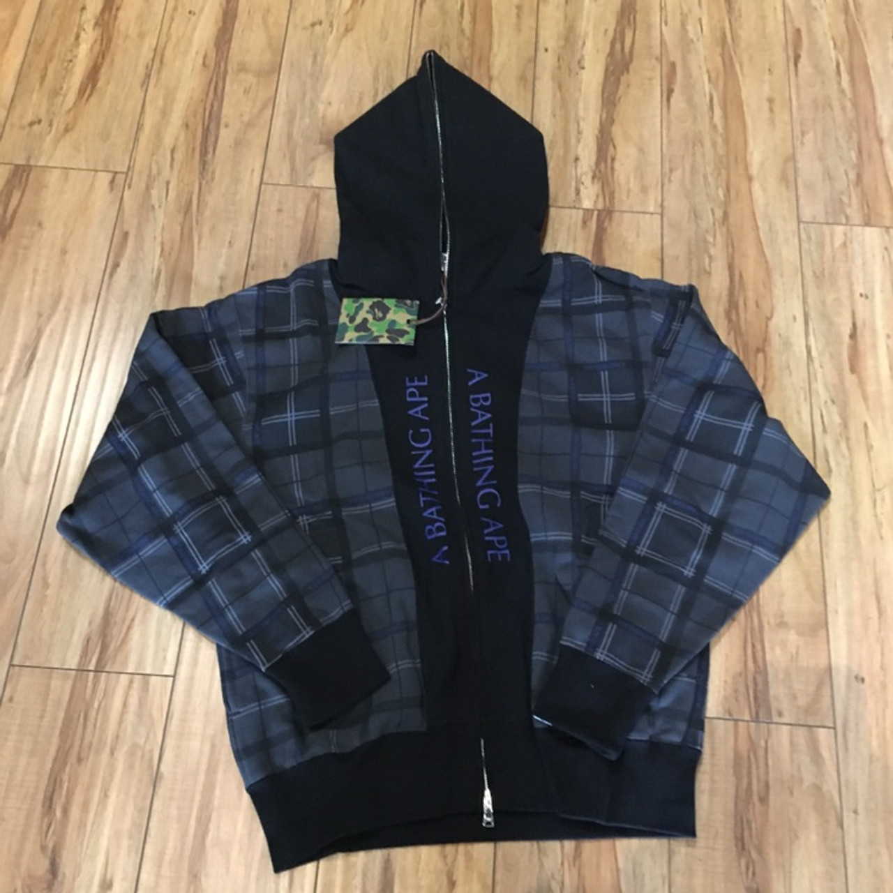 BAPE Hoodie Full Zip Logo Black