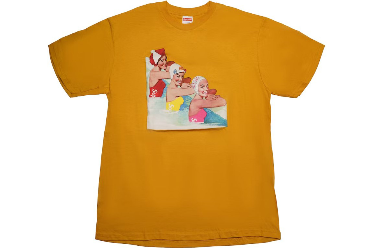 Tシャツ/カットソー(半袖/袖なし)M Supreme Swimmers Tee 18ss Mustard