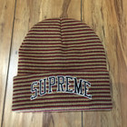 Supreme Beanie Rainbow Stripe Orange F/W 21' (#7774)