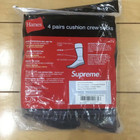 Supreme Hanes Socks Black Sz 6-12 (#11321)