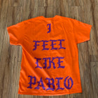Kanye Saint Pablo Tee Orange Tee Sz L (#8627)