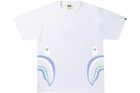 BAPE Text Code Camo Side Shark Tee White (Glow In The Dark)