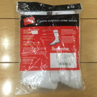 Supreme Hanes Socks White Sz 6-12 (#10332)