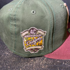 New Era x Hat Club LA Fitted Olive/Maroon Sz 7 1/4 (#9913)