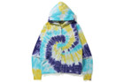 BAPE Tie Dye Wide Full Zip Hoodie Multi