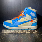 Air Jordan 1 Off White University Blue Sz 11